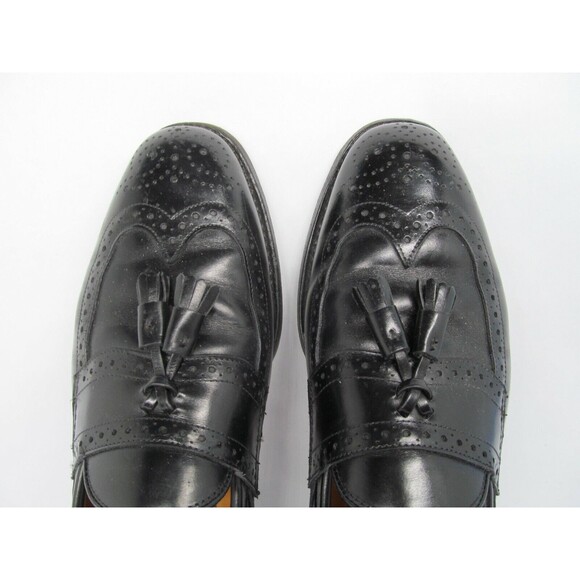 Allen Edmonds Chambrey Black Leather  Wingtip Tassel Loafers Size 9.5 D - Picture 7 of 10
